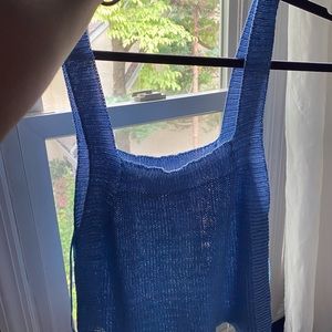 Zara blue threaded knit vest